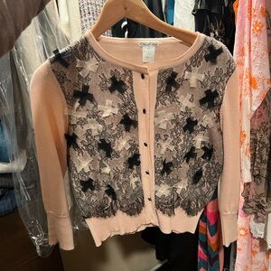 Pink Oscar de la Renta cardigan